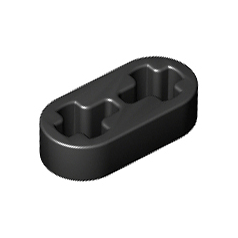 Black Technic, Liftarm Thin 1 x 2 - Axle Holes