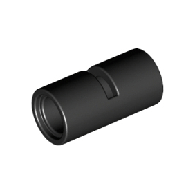 Black Technic, Pin Connector Round 2L with Slot Pin Joiner Round