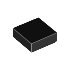 Black Tile 1 x 1