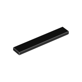 Black Tile 1 x 6