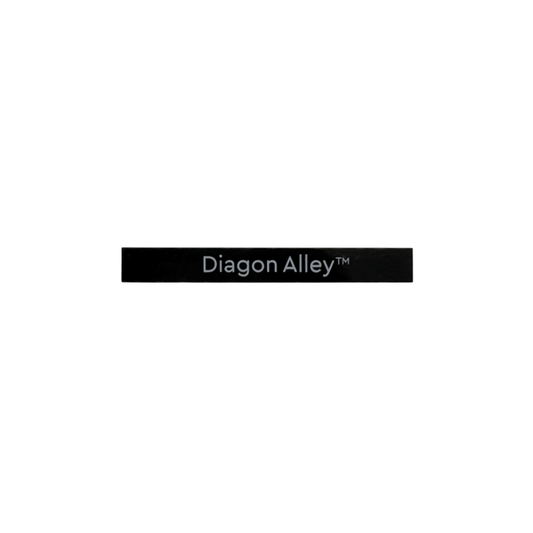 Black Tile 1 x 8 with White 'Diagon Alley' Pattern