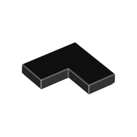 Black Tile 2 x 2 Corner