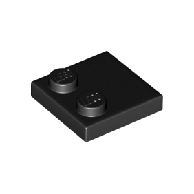 Black Tile, Modified 2 x 2 with Studs on Edge
