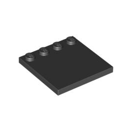 Black Tile, Modified 4 x 4 with Studs on Edge