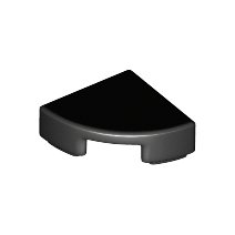 Black Tile, Round 1 x 1 Quarter