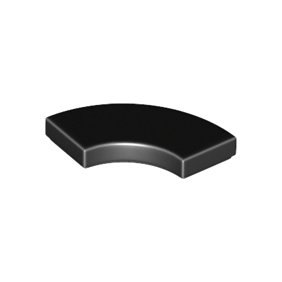 Black Tile, Round Corner 2 x 2 Macaroni