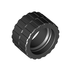 Black Tire 24 x 14 Shallow Tread, Band Around Center of Tread