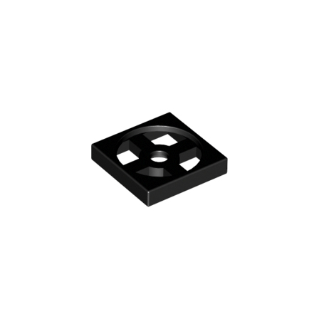 Black Turntable 2 x 2 Plate, Base