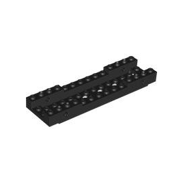 Black Vehicle, Base 4 x 14 x 1 with 2 x 12 Recessed Center with Smooth Underside
