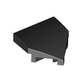 Black Wedge 2 x 2 x 2/3 Pointed
