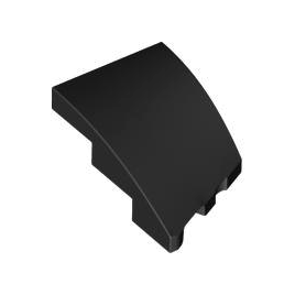 Black Wedge 3 x 2 Left No Studs