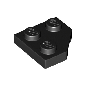 Black Wedge, Plate 2 x 2 Cut Corner