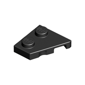 Black Wedge, Plate 2 x 2 Left