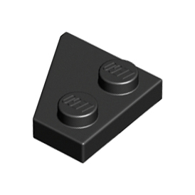 Black Wedge, Plate 2 x 2 Right