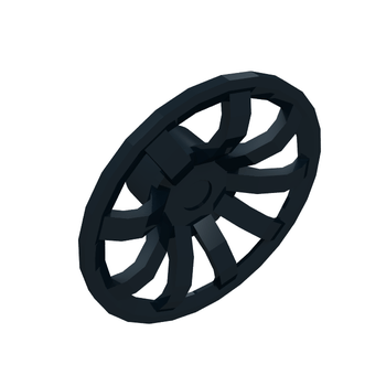 Black Wheel Cover 9 Spoke - 24mm D. - for Wheels 55982 and 56145