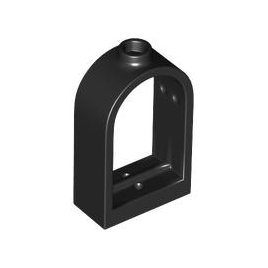 Black Window 1 x 2 x 2 2/3 with Rounded Top