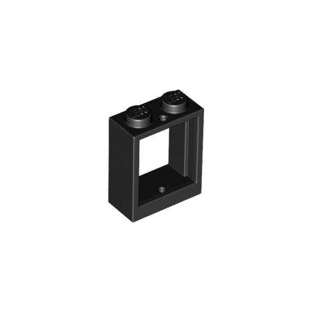Black Window 1 x 2 x 2 Flat Front