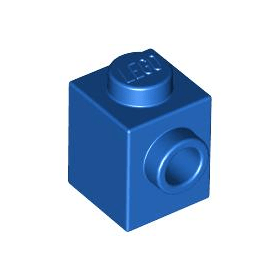 Blue Brick, Modified 1 x 1 with Stud on Side
