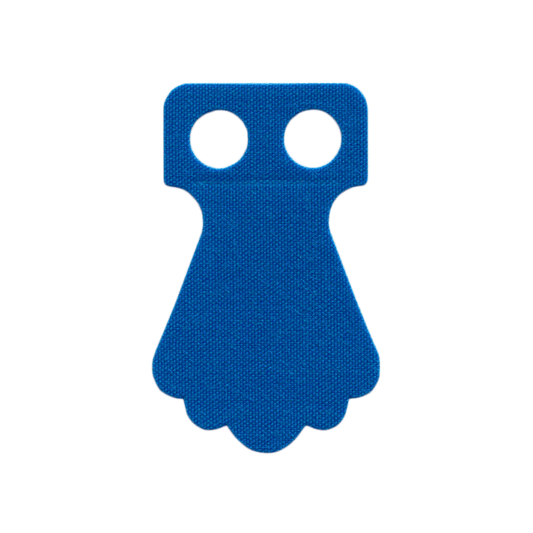 Blue Minifigure Parrot Tail Cloth with 5 Lobes - Traditional Starched Fabric