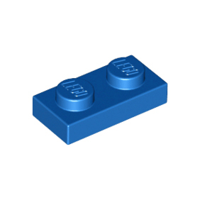 Blue Plate 1 x 2