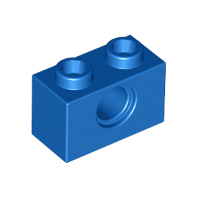 Blue Technic, Brick 1 x 2 with Hole