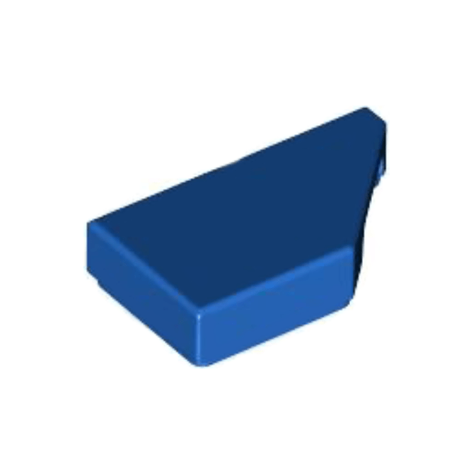 Blue Tile, Modified 1 x 2 Wedge Right