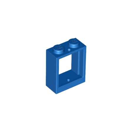 Blue Window 1 x 2 x 2 Flat Front