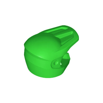 Bright Green Minifigure, Headgear Helmet Dirt Bike