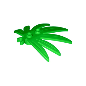 Bright Green Plant Leaves 6 x 5 Swordleaf with Open O Clip Thick