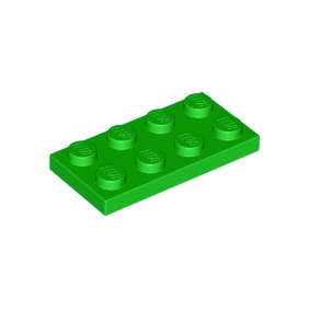 Bright Green Plate 2 x 4