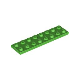 Bright Green Plate 2 x 8