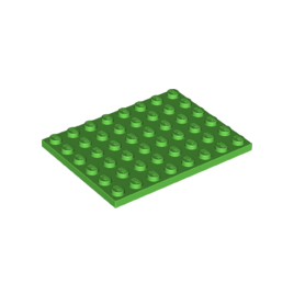 Bright Green Plate 6 x 8
