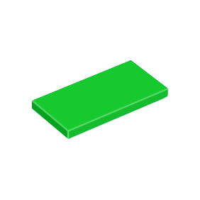 Bright Green Tile 2 x 4