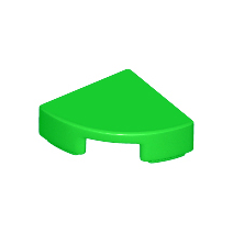 Bright Green Tile, Round 1 x 1 Quarter