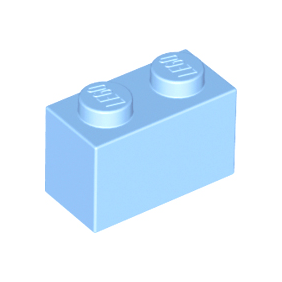 Bright Light Blue Brick 1 x 2