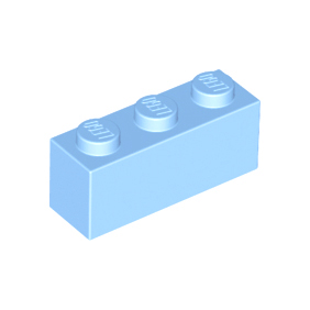 Bright Light Blue Brick 1 x 3