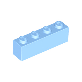 Bright Light Blue Brick 1 x 4