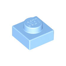 Bright Light Blue Plate 1 x 1