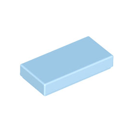 Bright Light Blue Tile 1 x 2