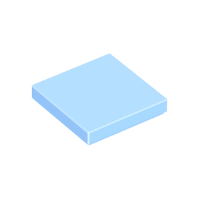 Bright Light Blue Tile 2 x 2