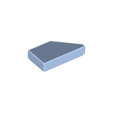 Bright Light Blue Tile, Modified 1 x 2 Wedge Left