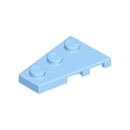Bright Light Blue Wedge, Plate 3 x 2 Left
