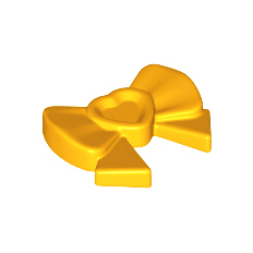 Bright Light Orange Friends Accessories Hair Decoration, Bow with Heart, Long Ribbon, and Small Pin