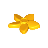Bright Light Orange Friends Accessories Hair Decoration, Flower with Pointed Petals and Small Pin