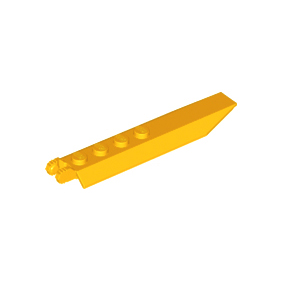 Bright Light Orange Hinge Plate 1 x 8 with Angled Side Extensions