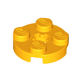 Bright Light Orange Plate, Round 2 x 2 with Axle Hole