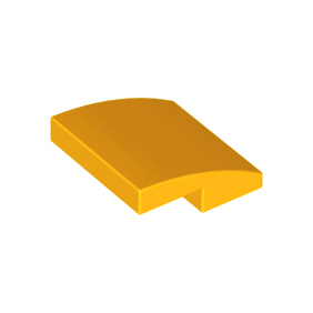 Bright Light Orange Slope, Curved 2 x 2 x 2/3