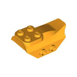 Bright Light Orange Slope, Curved 4 x 2 with 4 Studs on Top, 2 Hollow Studs on Each Side, Wing End