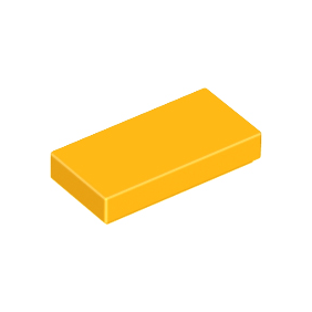 Bright Light Orange Tile 1 x 2