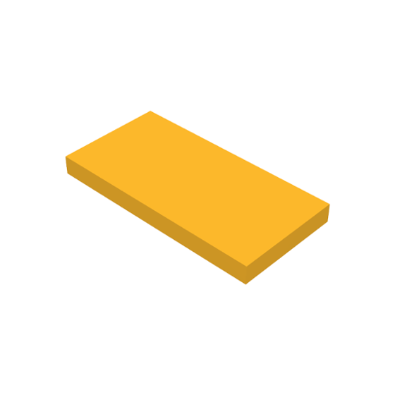 Bright Light Orange Tile 2 x 4
